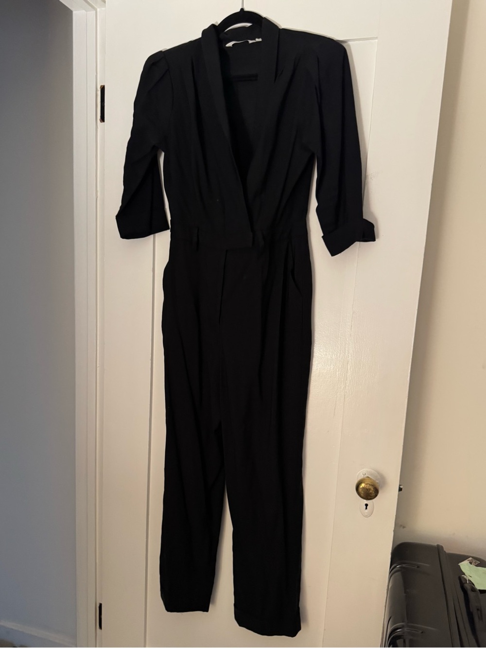 & Other Stories Collared Black Belted Pantsuit Size 6